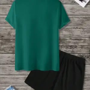 Manfinity Homme 2 Adet/Takım Erkek Çiçek Desenli Tişört Ve Şort Takımı