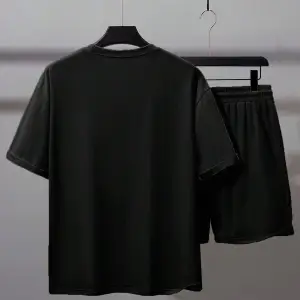 Manfinity Homme 2li Erkek Günlük Basit Kısa Kollu Tişört Ve Şort Takımı