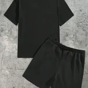 Manfinity Homme 2li Erkek Günlük Basit Kısa Kollu Tişört Ve Şort Takımı