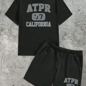 Manfinity Homme 2li Erkek Günlük Basit Kısa Kollu Tişört Ve Şort Takımı