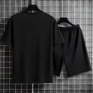 Manfinity Homme Erkek Mektup Tişört ve Şort Takımı