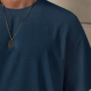 Manfinity Homme Loose Fit Erkek Düz Renk Düşük Omuz Tişört Ve Şort Takımı