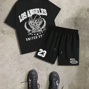 Manfinity Hypemode 2 Adet/Takım Örme Erkek Kısa Kollu Tişört Ve Şort Takımı