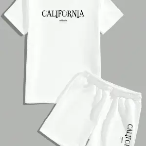 Manfinity Hypemode Erkek Mektup ollu Günlük Tişört Ve Şort Takımı