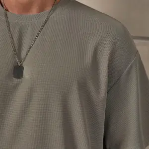 Manfinity KASUA Erkek Günlük Düz Omuz Düşük Tişört ve Şort