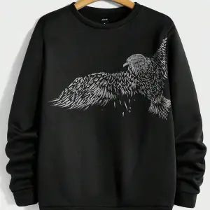 Manfinity LEGND Eagle Print Sweatshirt Siyah