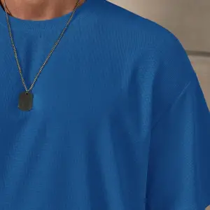 Manfinity RelaxMax Bol Kesim Erkek Düz Renk Düşük Omuz Tişört ve Şort Takımı