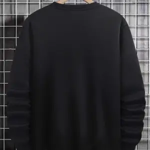 Manfinity Sporsity Letter Graphic Sweatshirt Siyah