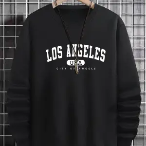 Manfinity Sporsity Letter Graphic Sweatshirt Siyah