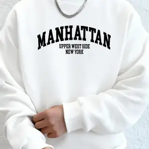 Manhattan Üst Batı Bölgesi New York Desen Giyim Unisex Rahat Günlük Kapüşonlular Polar Sonbah