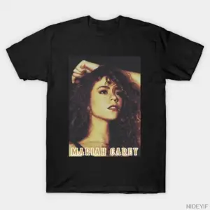 Mariah Carey vintage tişört Erkekler Kadınlar için % 100% Pamuklu Tişörtler Kısa Kollu Üstler