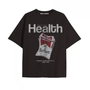 Marlroro Health oversize unisex t-shirt siyah