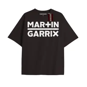 MARTIN GARRI Unisex Oversize Yazılı Tshirt SİYAH