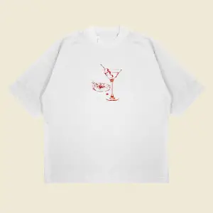 Martini W Cigarette Boxy Fit Oversize Unisex Tshirt – Baskılı Tişört |