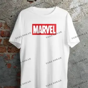Marvel Logo Beyaz Unisex