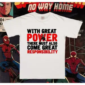 Marvel Spiderman No Way Home Great Power Tshirt