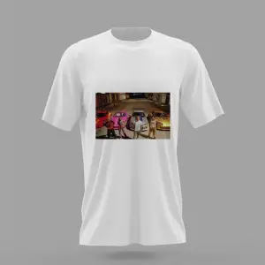 MAVİ Unisex Hızlı Ve Öfkeli 2 Paul Walker Araba Baskılı T-shirt PNRMTSHRT4212