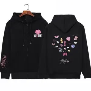 Maxıdent Stray Kids Fermuarlı Kapşonlu Hoodie Mod570 14653