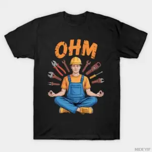 Meditasyon Komik Elektrikçi meme T-shirt Erkekler Kadınlar Için % 100% Pamuk T Shirt Kısa Kol