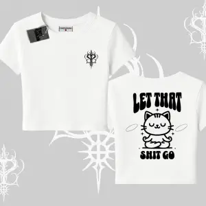 Meditasyon Yapan Kedi Baskılı Babby Tee Tshirt