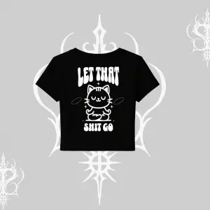 Meditasyon Yapan Kedi Baskılı Babby Tee Tshirt