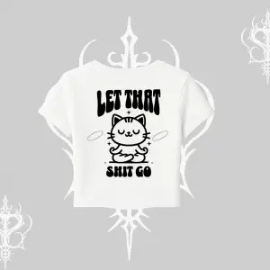 Meditasyon Yapan Kedi Baskılı Babby Tee Tshirt