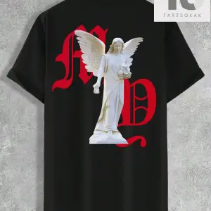 Melek Baskılı Kısa Kollu Erkek Tişört