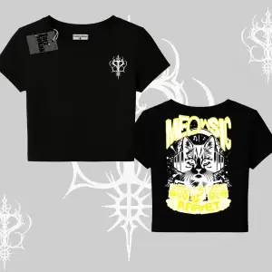 Meowsic Purrfect Kedi Arka Baskılı Babby Tee Tshirt