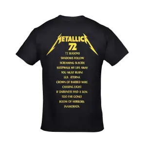 Metallica 72 Seasons Album Ön Arka Baskılı Unisex Siyah