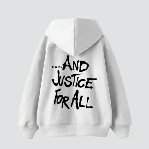 Metallica And Justice For All Baskılı Oversize Unisex Beyaz