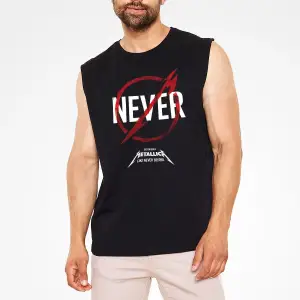 Metallica Never Siyah Kolsuz Tişört T-shirt