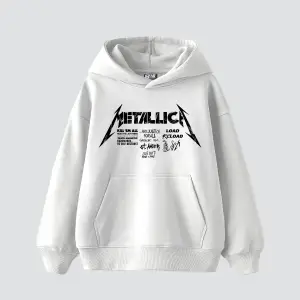 Metallica Road Reload Baskılı Oversize Unisex Beyaz
