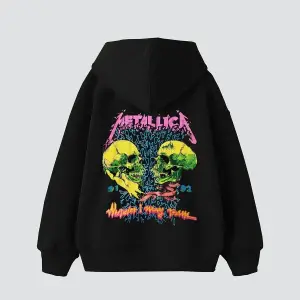 Metallica Skull Baskılı Oversize Unisex Premium Beyaz