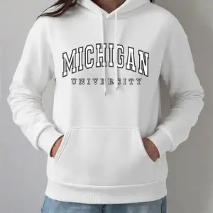 Miahigan Üniversitesi Baskılar Hoodie Kadın Kış Polar Sıcak Kazak Temelleri Cep Kazak Rahat R