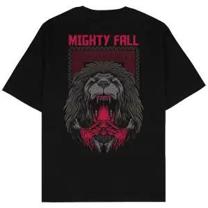 Mighty Fall Siyah Oversize Unisex T-shirt