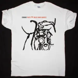 MILES DAVIS COOKIN WITH THE MILES DAVIS QUINTET NEW WHITE T-SHIRT