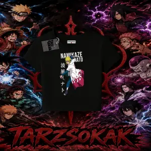 Minato Namikaze Naruto Anime Karakteri Kadın Baby Tee Beyaz