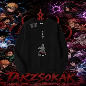 Minato Namikaze Naruto Anime Karakteri Oversize Unisex Bisiklet Yaka Sweatshirt Beyaz