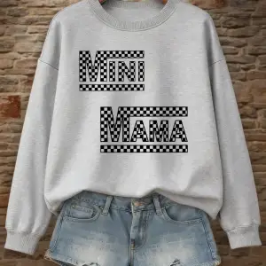 Mini Mamaprinting Tişörtü Bayan Sonbahar Kış Rahat Kapüşonlular Polar Sıcak Bisiklet Yaka Kaz