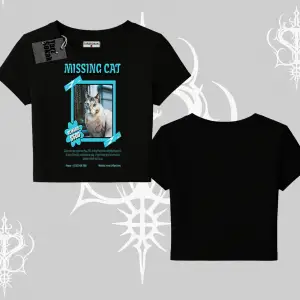 Missing Cat Baskılı Babby Tee Tshirt