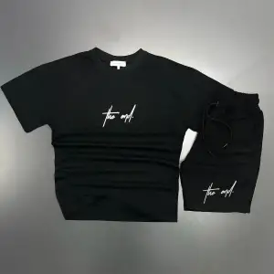 MODARİCH The End Beyaz T-shirt Siyah Penye Şort - Şort Tişört Alt Üst Takım Baskılı Oversize