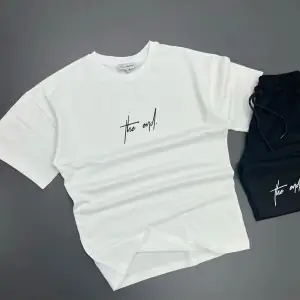 MODARİCH The End Beyaz T-shirt Siyah Penye Şort - Şort Tişört Alt Üst Takım Baskılı Oversize