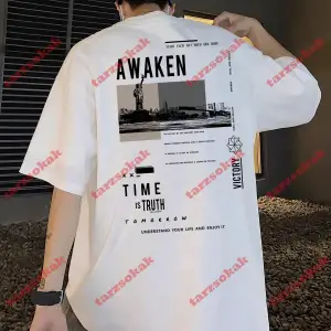 Model 3179 Erkek Yazlık Yuvarlak Yaka Kısa Kollu Günlük Tişört, Yaz