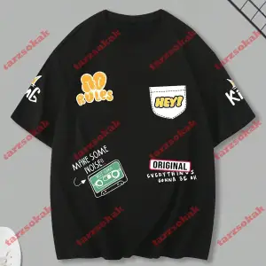 Model 3203 Erkek Yazlık Yuvarlak Yaka Kısa Kollu Günlük Tişört, Yaz