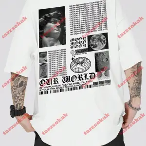 Model 3211 Erkek Yazlık Yuvarlak Yaka Kısa Kollu Günlük Tişört, Yaz