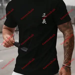 Model 3214 Erkek Yazlık Yuvarlak Yaka Kısa Kollu Günlük Tişört, Yaz