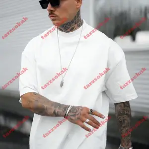 Model 3221 Erkek Yazlık Yuvarlak Yaka Kısa Kollu Günlük Tişört, Yaz