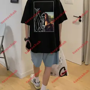 Model 3247 Erkek Yazlık Yuvarlak Yaka Kısa Kollu Günlük Tişört, Yaz