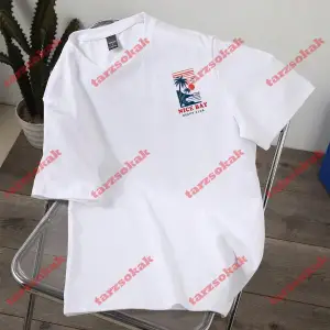 Model 3253 Erkek Yazlık Yuvarlak Yaka Kısa Kollu Günlük Tişört, Yaz