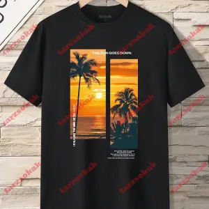 Model 3258 Erkek Yazlık Yuvarlak Yaka Kısa Kollu Günlük Tişört, Yaz